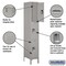 Salsbury Industries WardrobeLocker, 12inD, Louvered, Steel, Gray 63168GY-U